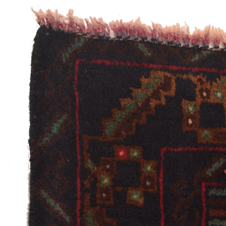 Red Afghan Baluchi Rug 3' 10" x 6' 8" Hand-Knotted | No. AL48805