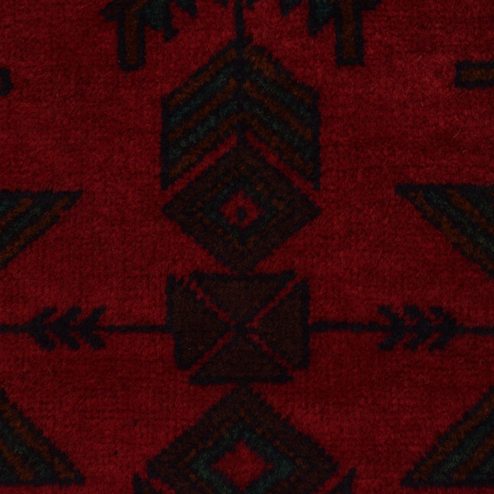 Red Afghan Baluchi Rug 3' 10" x 6' 8" Hand-Knotted | No. AL48805