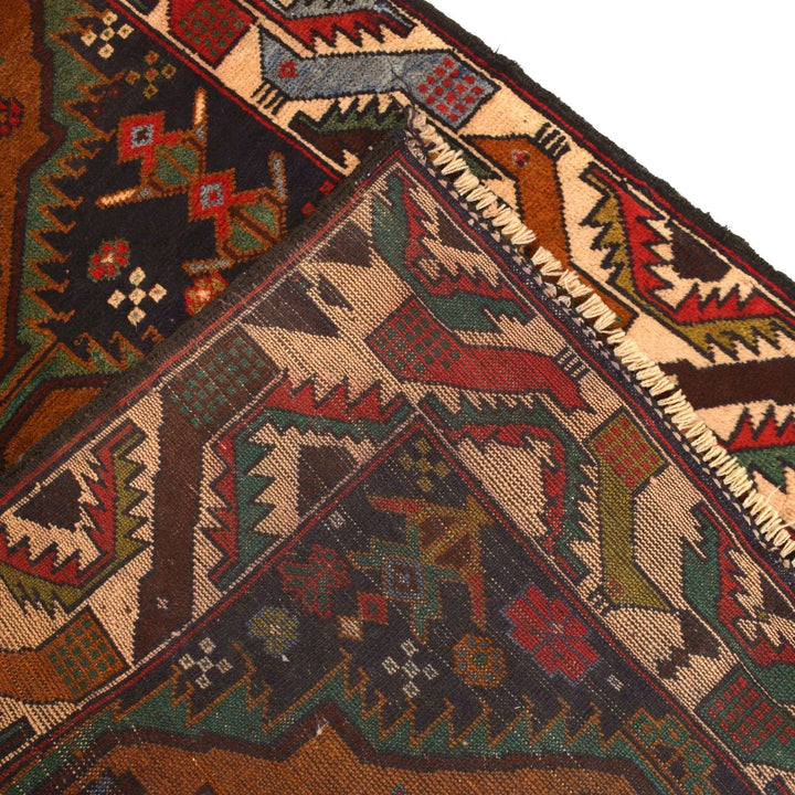 Afghan Baluchi Rug 2' 7" x 4' 6" Hand-Knotted | No. AL48957