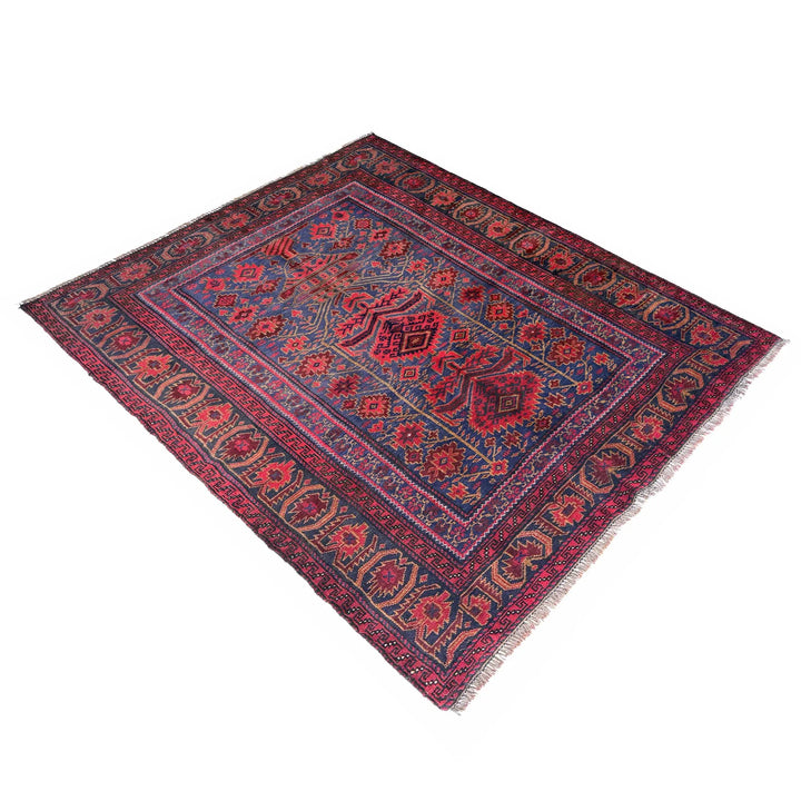 Afghan Baluchi Rug 4' 0" x 4' 11" Hand-Knotted | No. AL48961