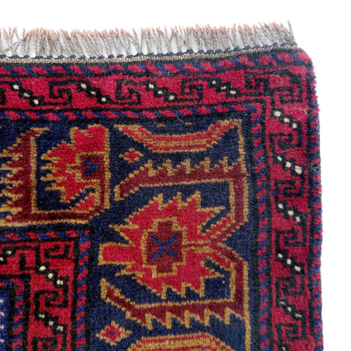 Afghan Baluchi Rug 4' 0" x 4' 11" Hand-Knotted | No. AL48961