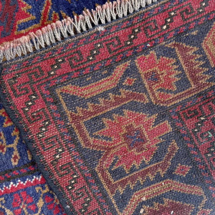 Afghan Baluchi Rug 4' 0" x 4' 11" Hand-Knotted | No. AL48961