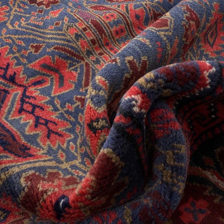 Afghan Baluchi Rug 4' 0" x 4' 11" Hand-Knotted | No. AL48961