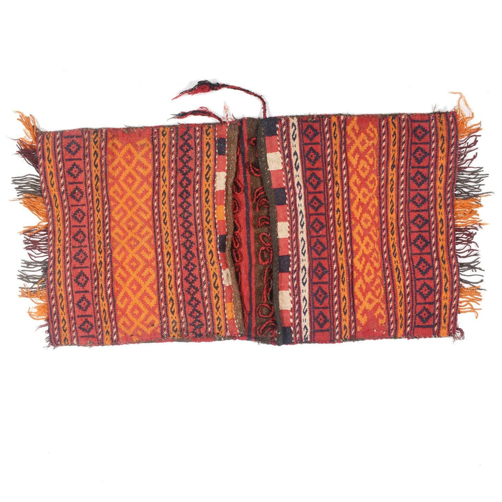 Afghan Baluch Saddle Bag Kilim 2' 0" x 3' 9" Flat-Weave | No. AL49024
