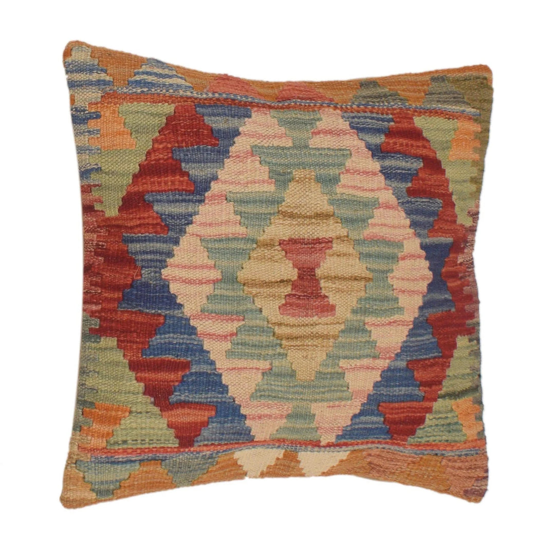 Afghan Kilim Rug 1' 6" x 1' 6" Flat-Weave | No. AL49116