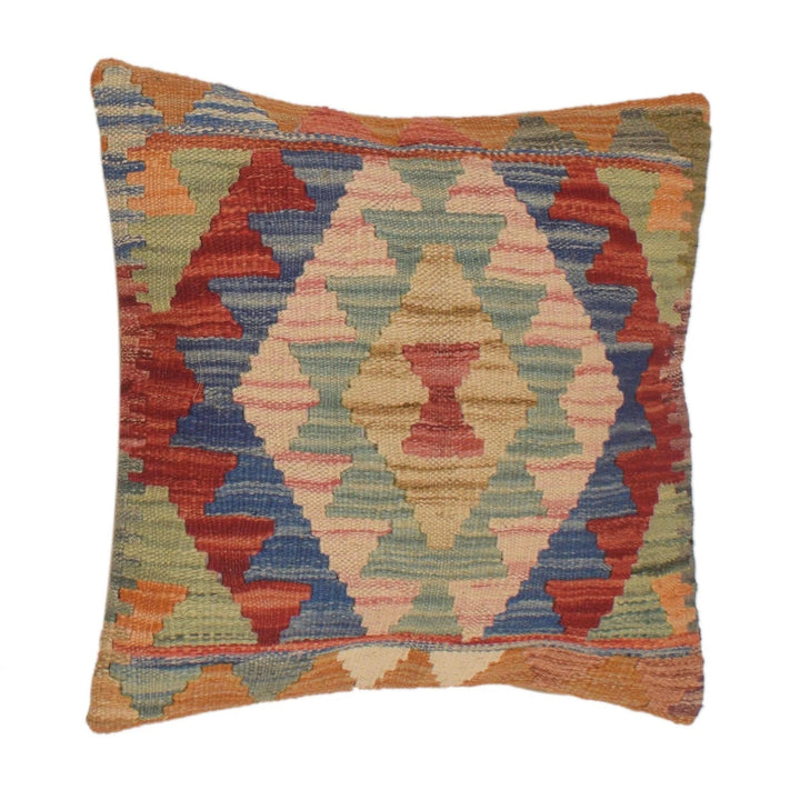 Afghan Kilim Rug 1' 6" x 1' 6" Flat-Weave | No. AL49116