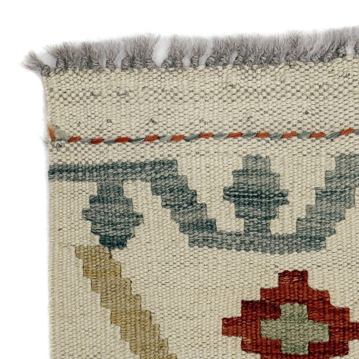 Afghan Vegetable Kilim Rug 2' 9" x 4' 2" Flat-Weave | No. AL49205