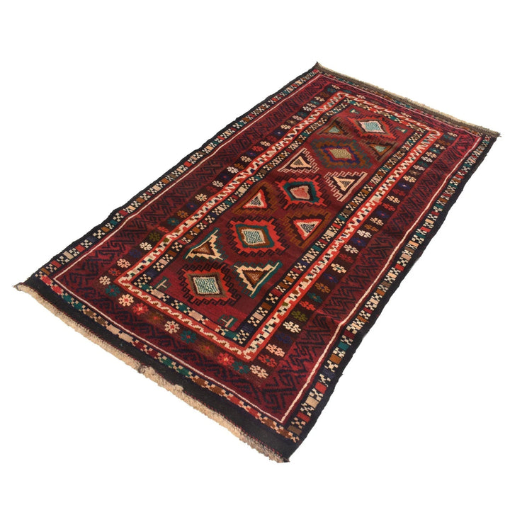 Afghan Baluchi Rug 3' 6" x 6' 0" Hand-Knotted | No. AL49230