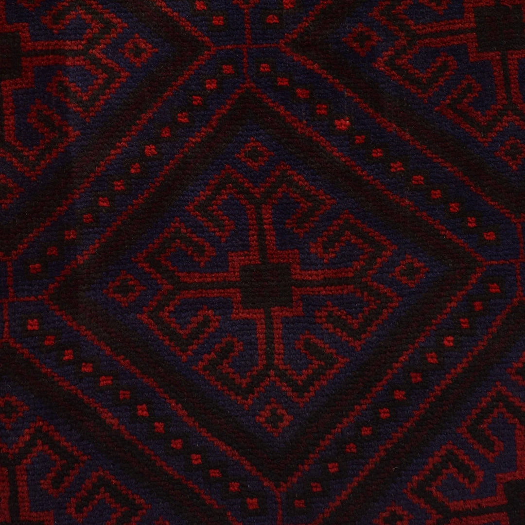 Afghan Baluchi Rug 4' 9" x 7' 10" Hand-Knotted | No. AL49261