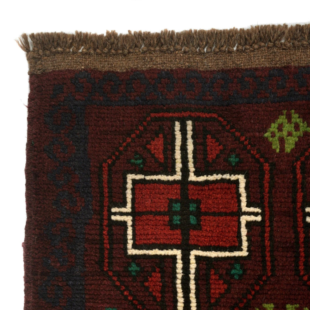 Afghan Baluchi Rug 4' 2" x 6' 2" Hand-Knotted | No. AL49309