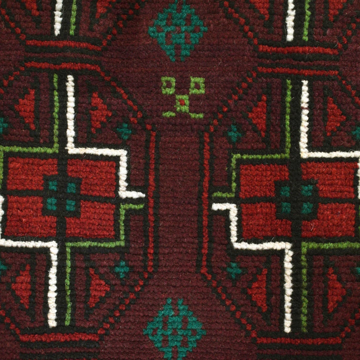 Afghan Baluchi Rug 4' 2" x 6' 2" Hand-Knotted | No. AL49309