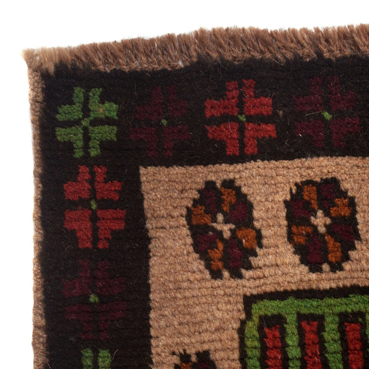 Afghan Baluchi Rug 4' 0" x 6' 7" Hand-Knotted | No. AL49363