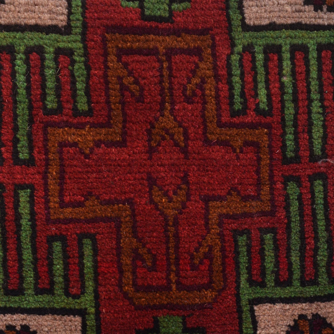 Afghan Baluchi Rug 4' 0" x 6' 7" Hand-Knotted | No. AL49363