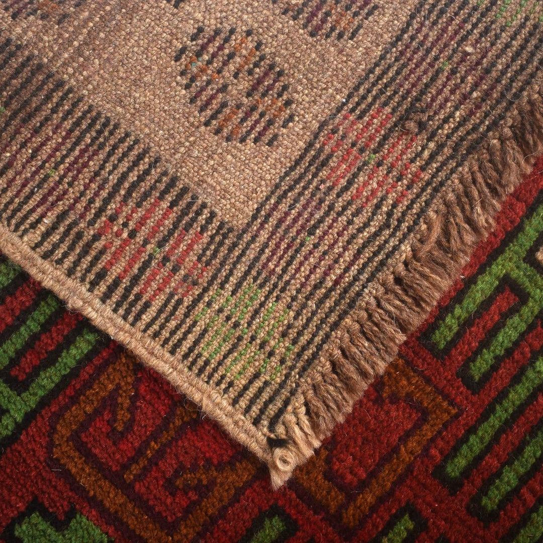Afghan Baluchi Rug 4' 0" x 6' 7" Hand-Knotted | No. AL49363