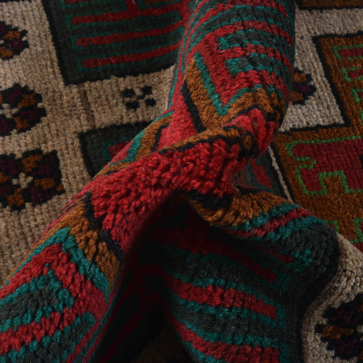 Afghan Baluchi Rug 4' 0" x 6' 7" Hand-Knotted | No. AL49363