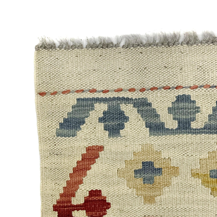Afghan Vegetable Kilim Rug 2' 7" x 4' 0" Flat-Weave | No. AL494125