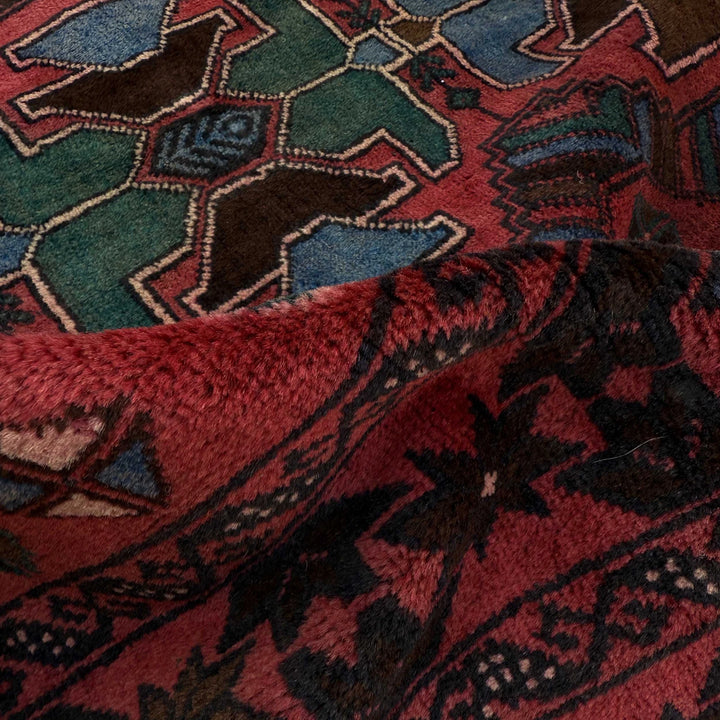 Afghan Baluchi Rug 3' 10" x 6' 11" Hand-Knotted | No. AL49507