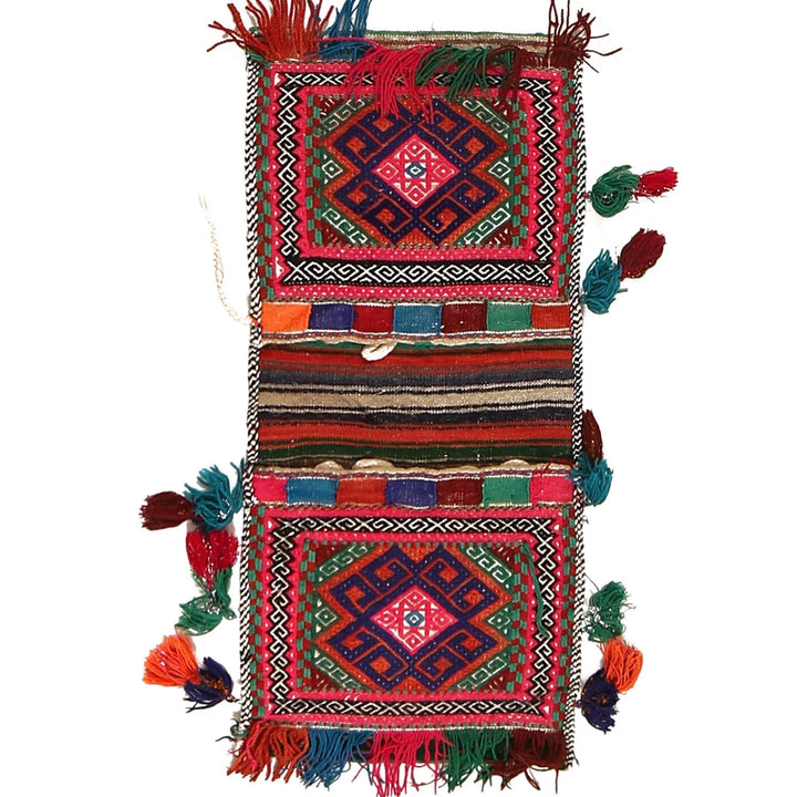 Afghan Khorjin Rug 1' 1" x 2' 4" Hand-Knotted | No. AL49567