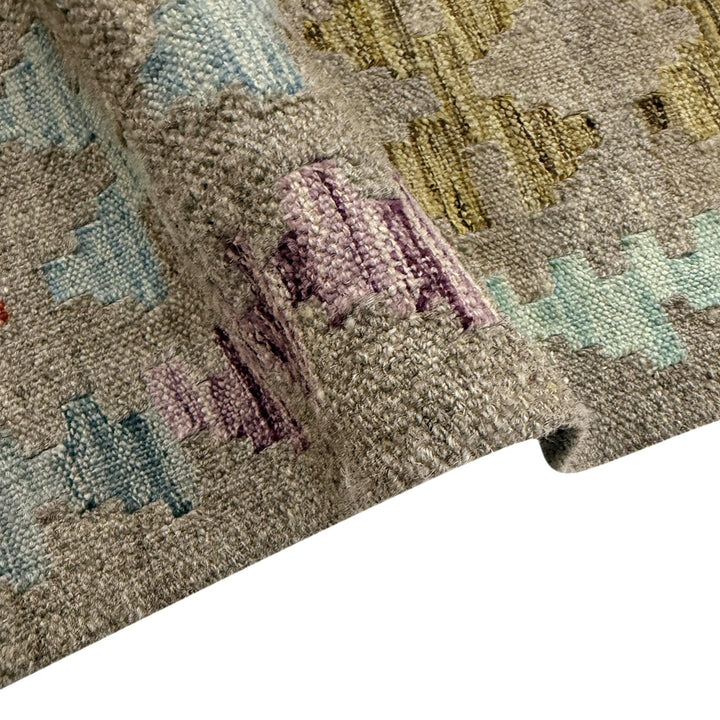 Multicolor Afghan Vegetable Kilim Rug 5' 11" x 7' 10" Flat-Weave | No. AL49574