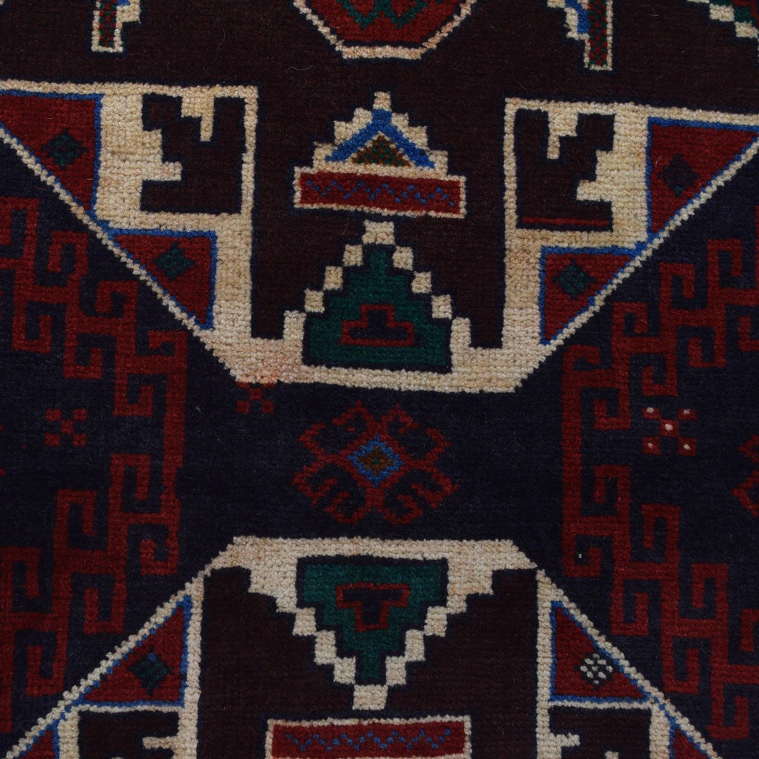Afghan Baluchi Rug 2' 10" x 4' 6" Hand-Knotted | No. AL49578