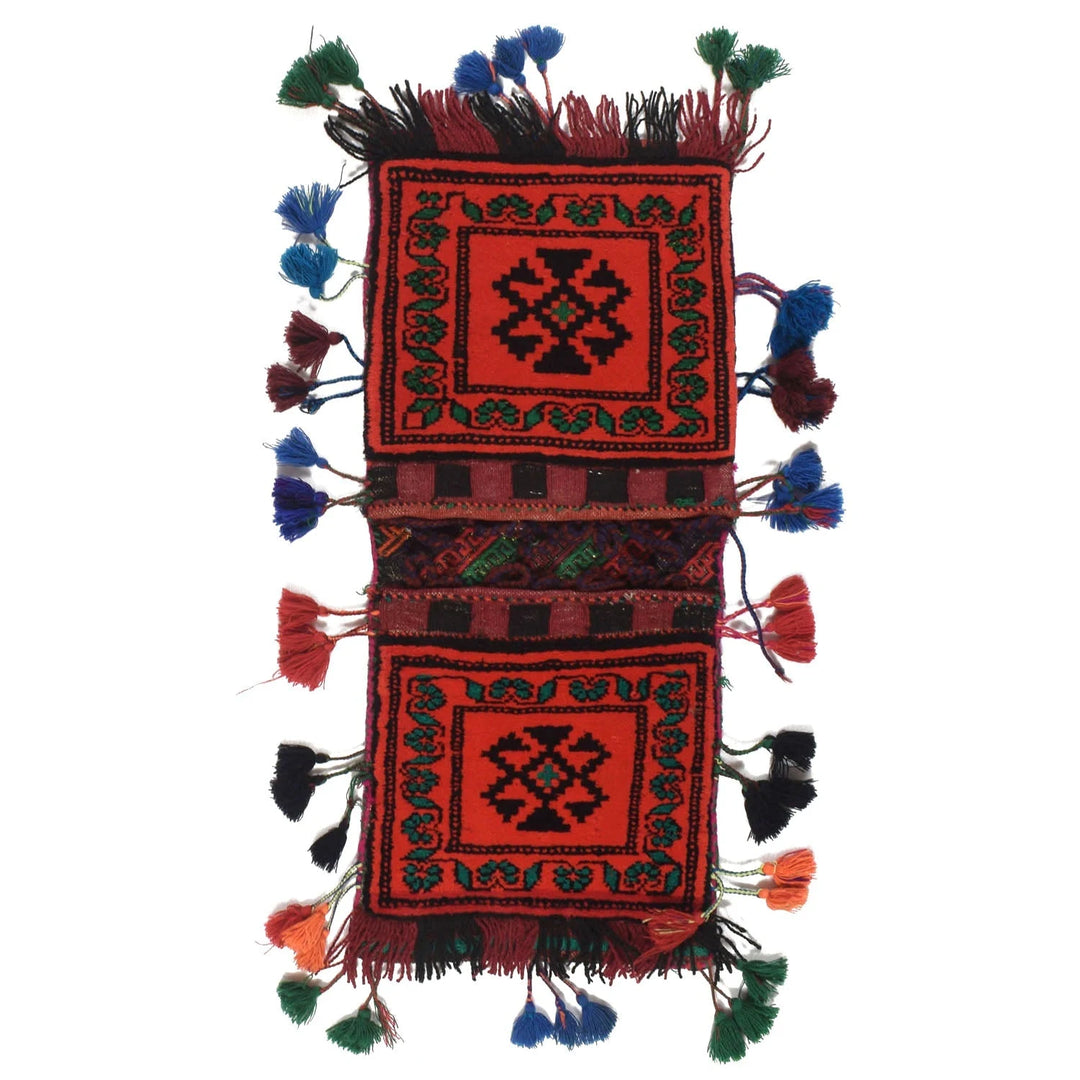 Afghan Tribal Rug 1' 0" x 2' 2" Hand-Knotted | No. AL49900