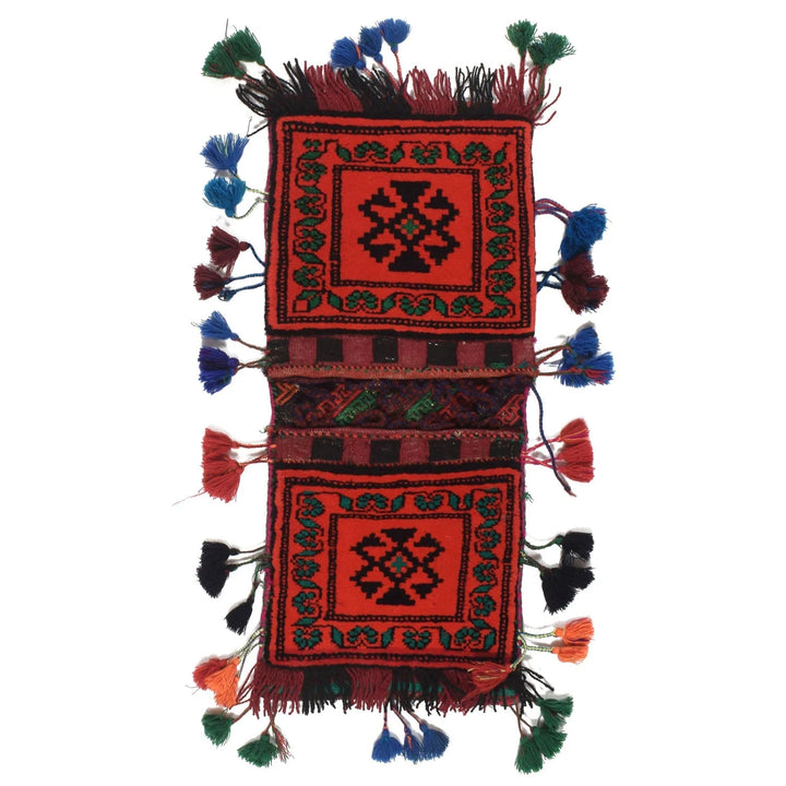 Afghan Tribal Rug 1' 0" x 2' 2" Hand-Knotted | No. AL49900