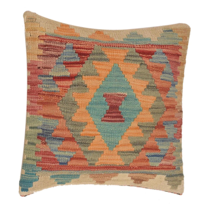 Afghan Geometric Rug 1' 6" x 1' 6" Flat-Weave | No. AL49903