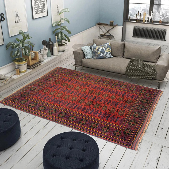 Afghan Baluchi Rug 2' 11" x 4' 3" Hand-Knotted | No. AL49936