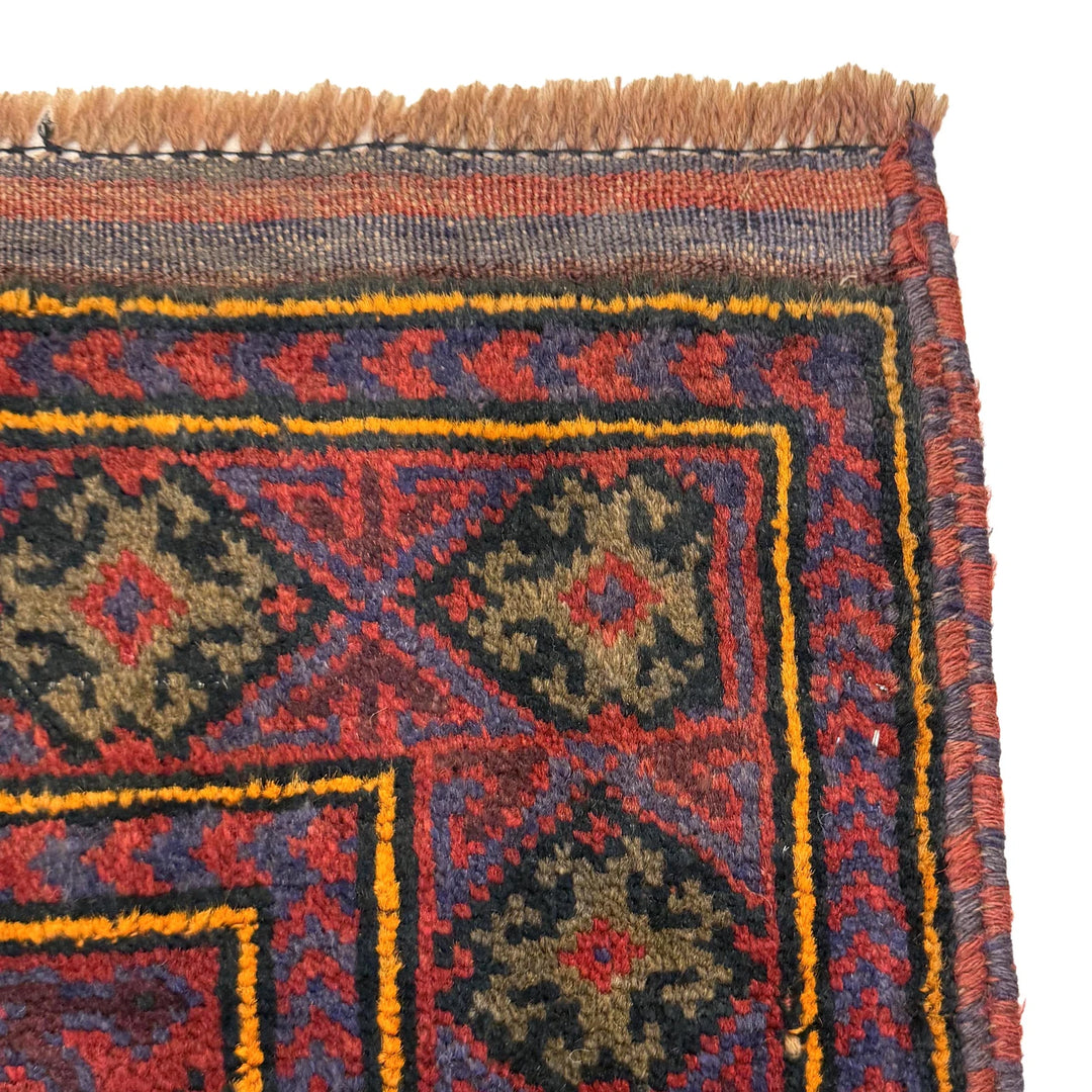 Afghan Baluchi Rug 2' 11" x 4' 3" Hand-Knotted | No. AL49936