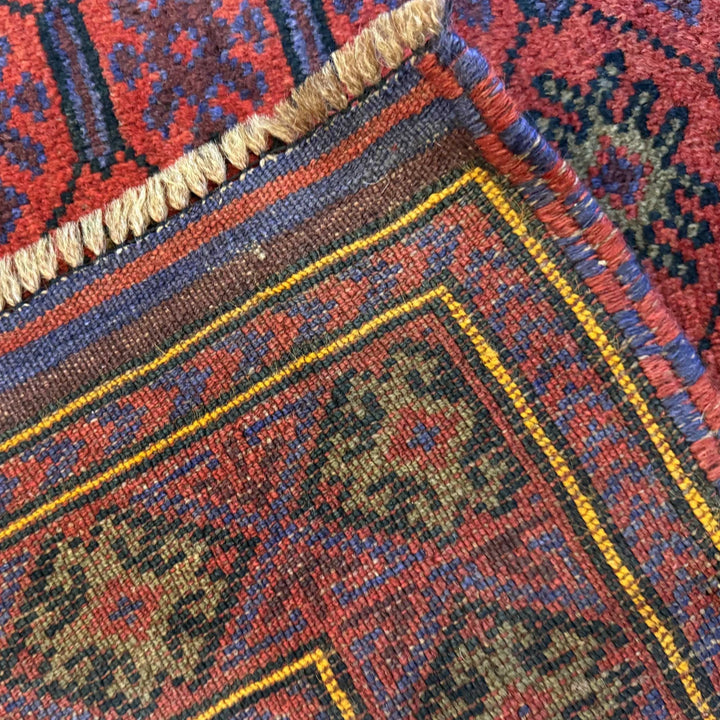 Afghan Baluchi Rug 2' 11" x 4' 3" Hand-Knotted | No. AL49936