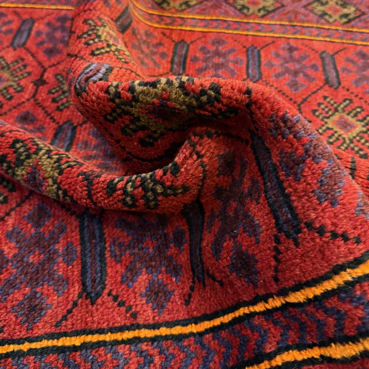 Afghan Baluchi Rug 2' 11" x 4' 3" Hand-Knotted | No. AL49936