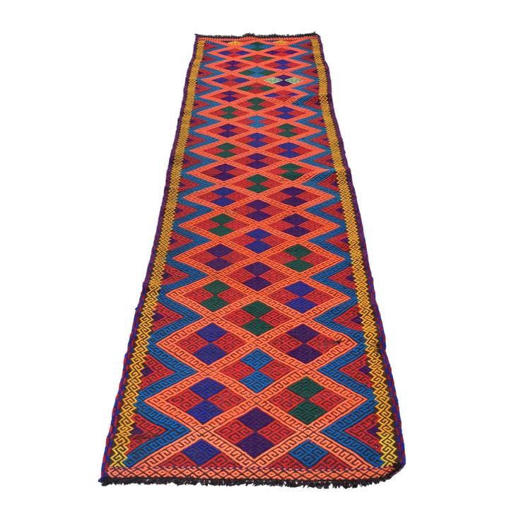 Afghan Kilim Rug 2' 2" x 11' 0" Flat-Weave | No. AL50023