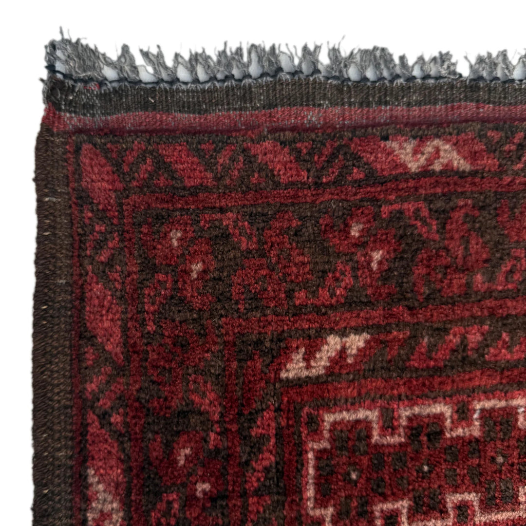 Red Afghan Khal Mohammadi Rug 6' 8" x 9' 5" Hand-Knotted | No. AL50081