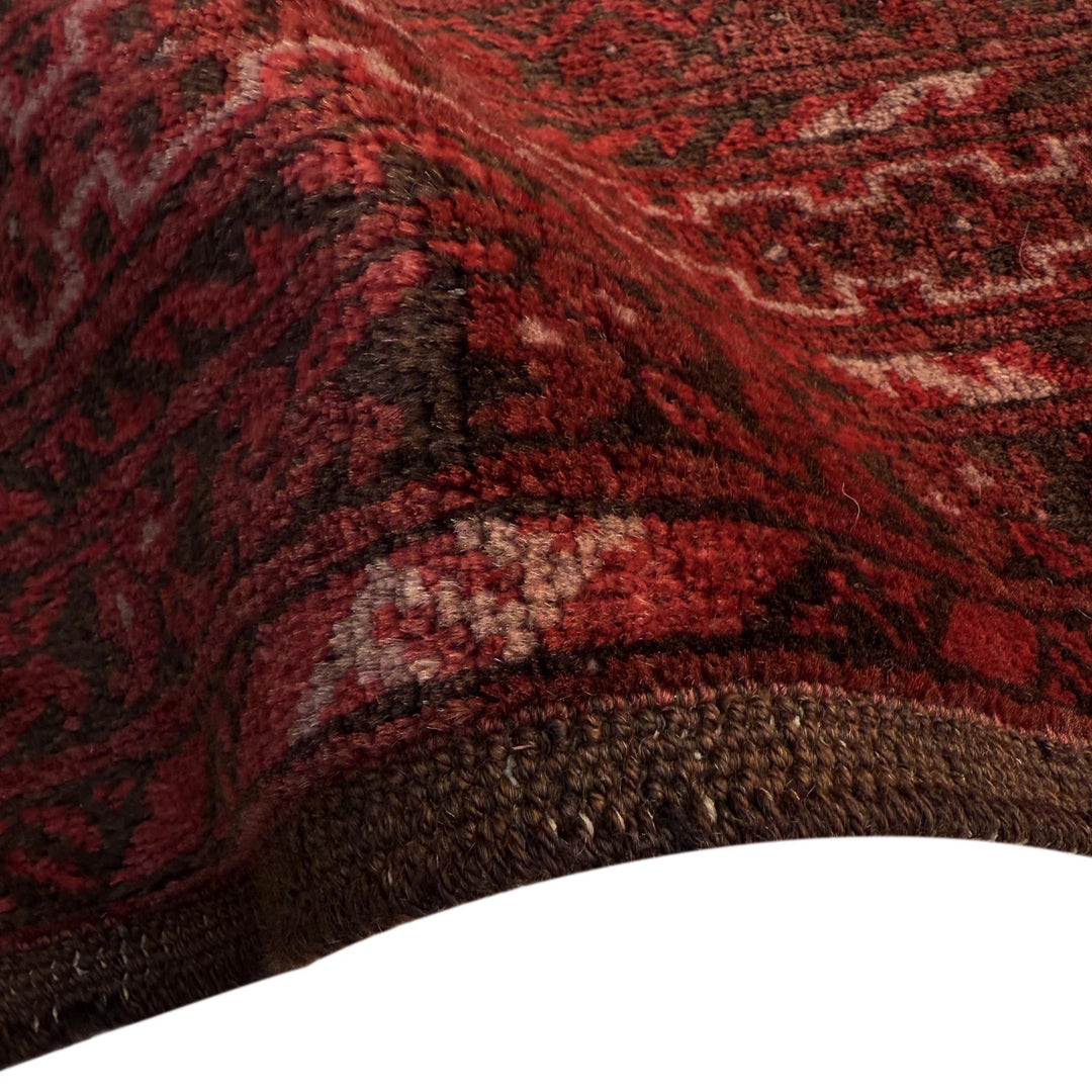 Red Afghan Khal Mohammadi Rug 6' 8" x 9' 5" Hand-Knotted | No. AL50081