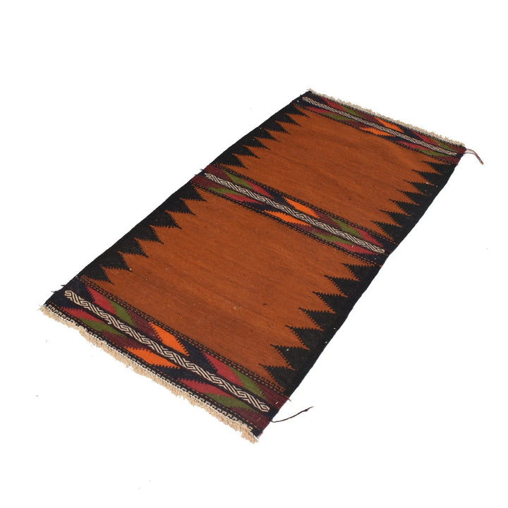 Afghan Table Sheet Runner Rug 2' 4" x 4' 7" Flat-Weave | No. AL50110