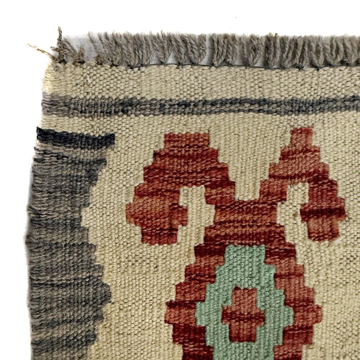 Afghan Vegetable Kilim Rug 6'8" x 9'9" Flat-Weave | No. AL502159