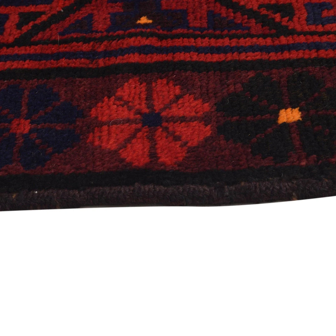 Afghan Baluchi Rug 3' 2" x 4' 8" Hand-Knotted | No. AL50242