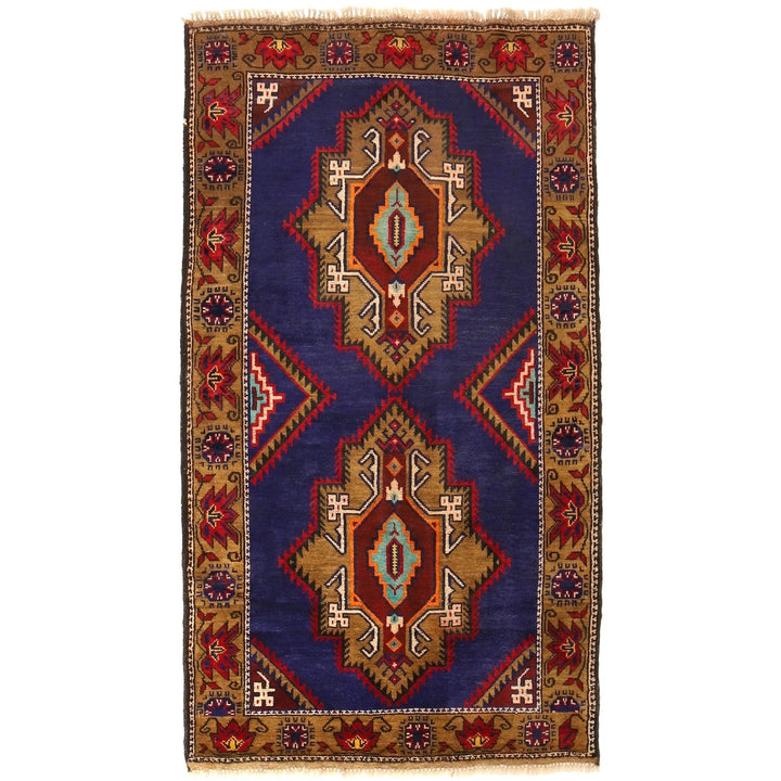 Afghan Baluchi Rug 2' 9" x 4' 11" Hand-Knotted | No. AL50278