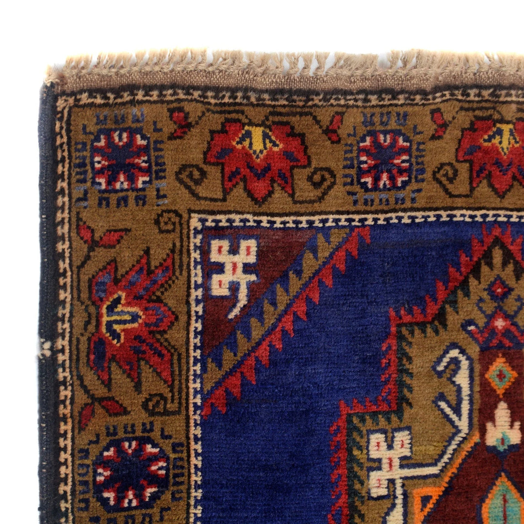 Afghan Baluchi Rug 2' 9" x 4' 11" Hand-Knotted | No. AL50278
