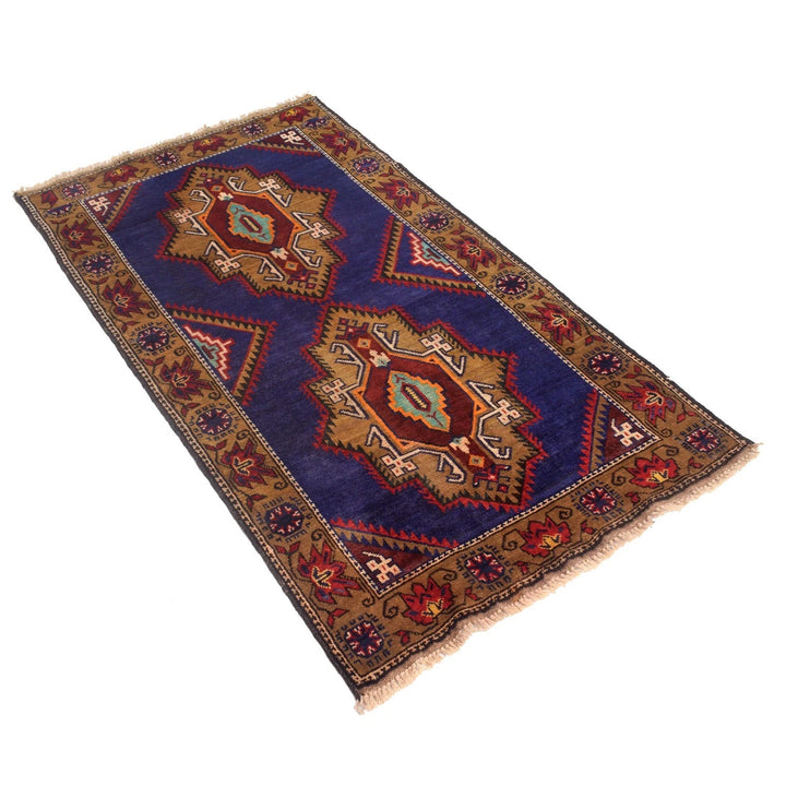 Afghan Baluchi Rug 2' 9" x 4' 11" Hand-Knotted | No. AL50278