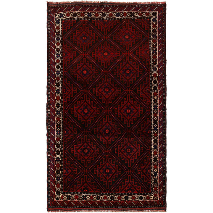 Afghan Baluchi Rug 4' 7" x 7' 11" Hand-Knotted | No. AL50754