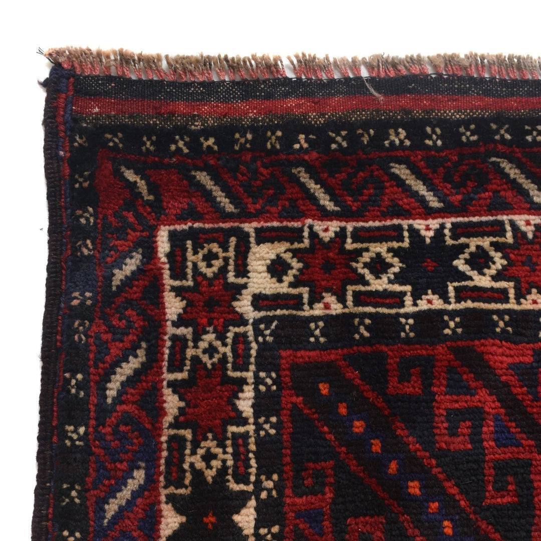 Afghan Baluchi Rug 4' 7" x 7' 11" Hand-Knotted | No. AL50754