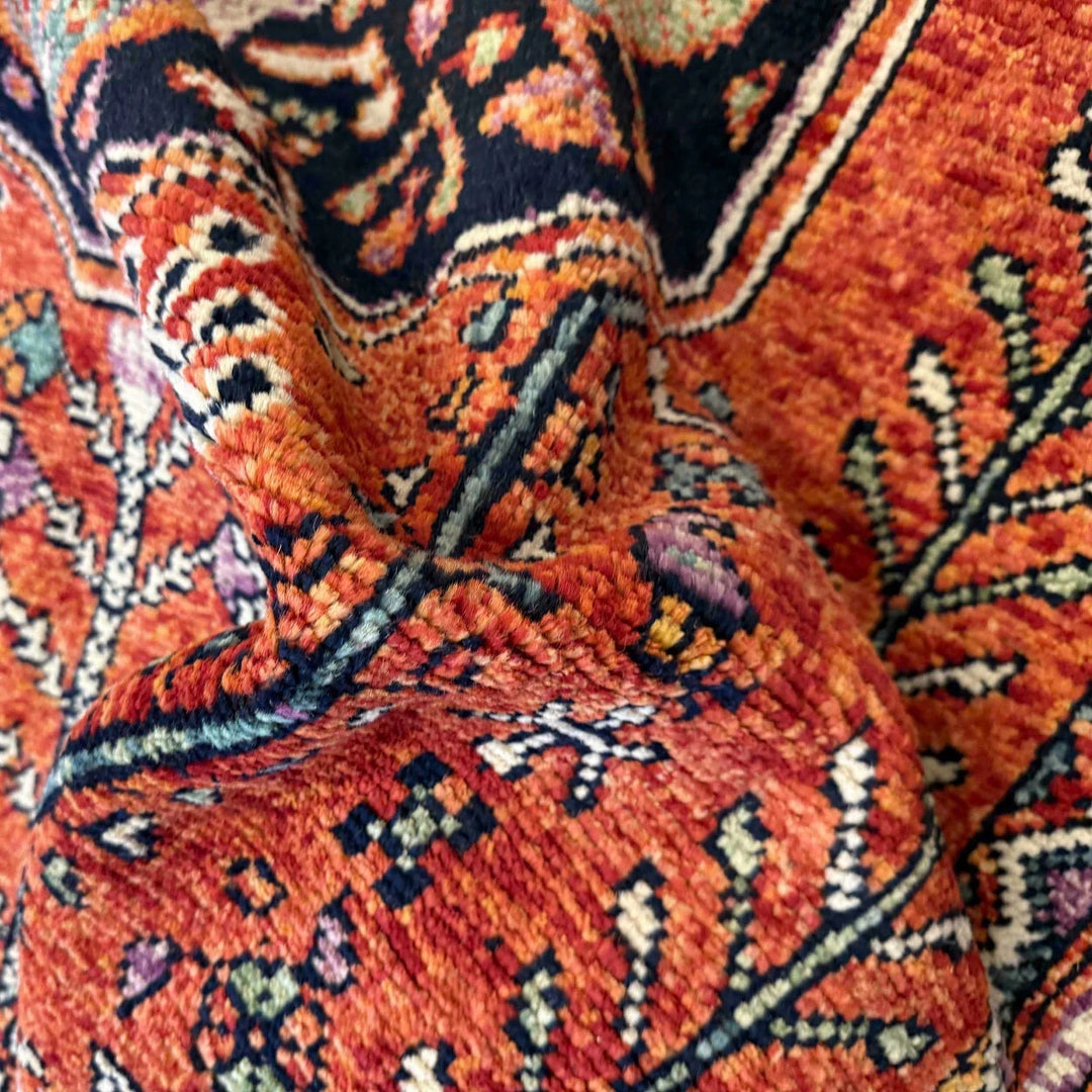 Afghan Sherazi Rug 5' 9" x 7' 9" Hand-Knotted | No. AL50825