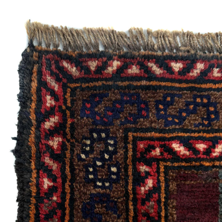 Afghan Baluchi Rug 3' 7" x 6' 0" Hand-Knotted | No. AL50827