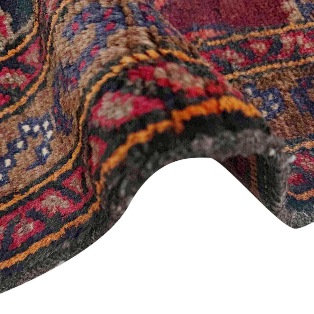 Afghan Baluchi Rug 3' 7" x 6' 0" Hand-Knotted | No. AL50827