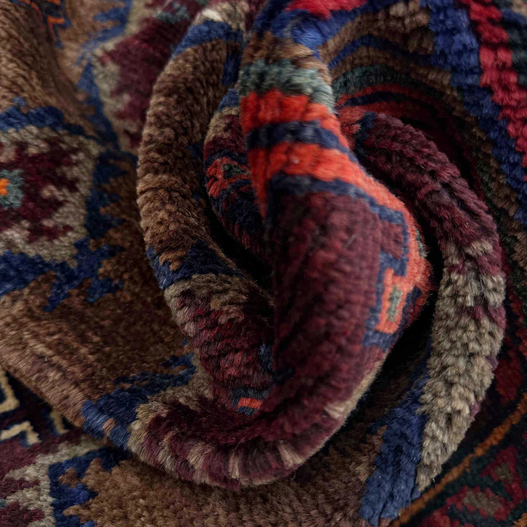 Afghan Baluchi Rug 3' 7" x 6' 0" Hand-Knotted | No. AL50827