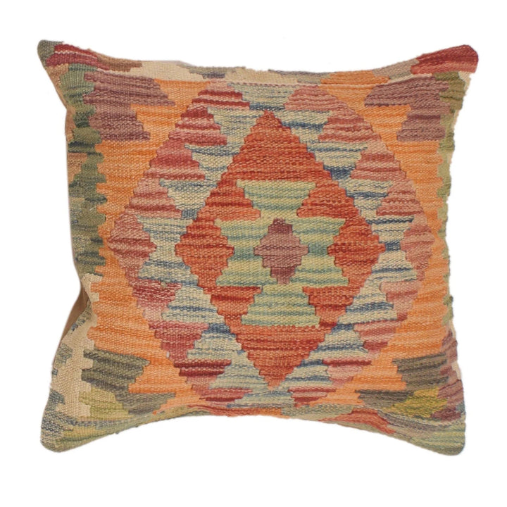 Afghan Kilim Cushion 1' 5" x 1' 7" Flat-Weave | No. AL50869