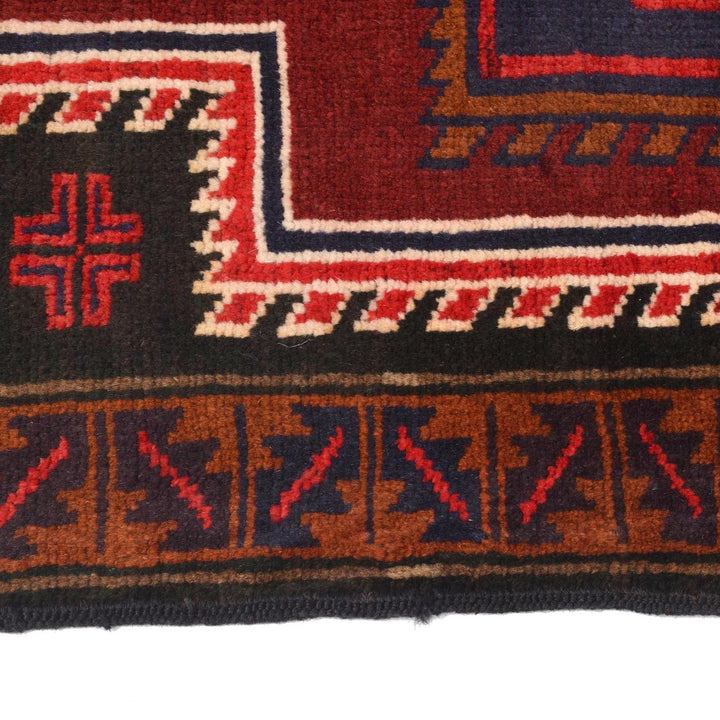 Afghan Baluchi Rug 2' 9" x 4' 5" Hand-Knotted | No. AL51001