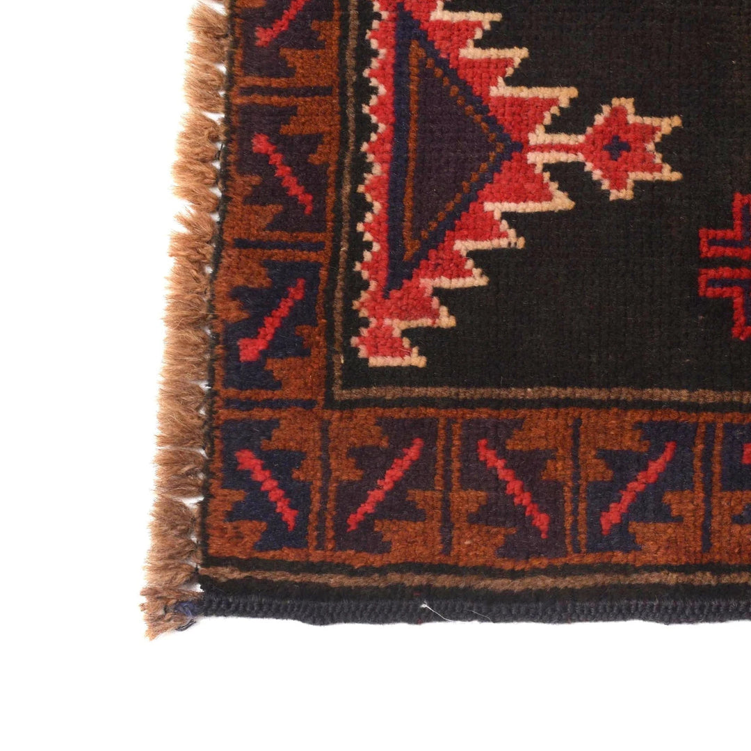 Afghan Baluchi Rug 2' 9" x 4' 5" Hand-Knotted | No. AL51001