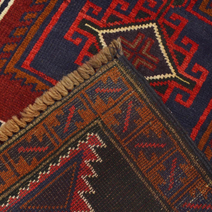 Afghan Baluchi Rug 2' 9" x 4' 5" Hand-Knotted | No. AL51001